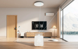Smart home automation with WiFi switches, smart thermostat, and connected devices for modern living