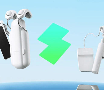Smart home devices with wireless charging and power symbols for modern automation