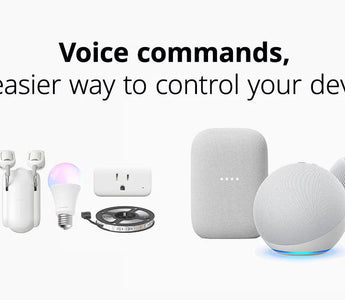 Voice-controlled smart home devices including smart switches, bulbs, and assistants for easy automation