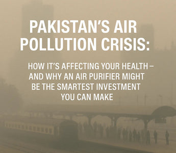 Smog-covered train station in Pakistan highlighting air pollution crisis and health risks