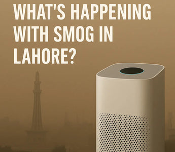 Smart air purifier for Lahore smog, clean indoor air solution with modern design
