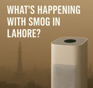 Smart air purifier for Lahore smog, clean indoor air solution with modern design