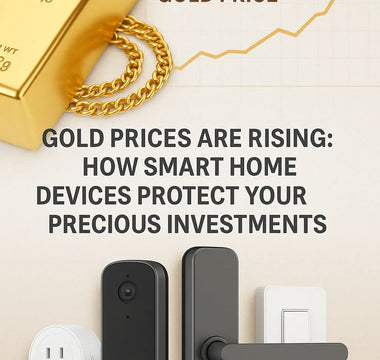 Smart home security devices including camera, lock, switch, and plug protecting gold investments in Pakistan