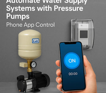 Smart water pressure pump with app control for automated home water systems