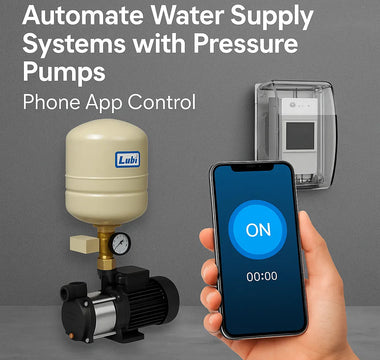 Smart water pressure pump with app control for automated home water systems