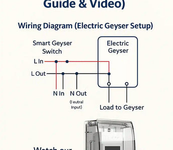 Smart geyser switch wiring diagram for electric geyser setup with installation guide
