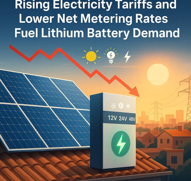 Lithium battery with solar panels on rooftop, supporting home energy storage and solar power systems