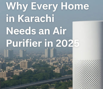 White smart air purifier for Karachi homes, improving indoor air quality in 2025