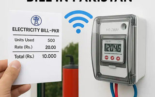 Smart WiFi electric geyser switch reducing electricity bills in Pakistan with digital display