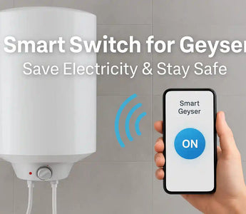 WiFi smart geyser switch controlled by smartphone, helps save electricity and increase safety.