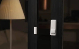 Smart door sensor with magnetic contact for home security and automation