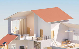 Smart home interior with WiFi switches, security cameras, and automation features for modern living
