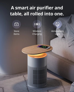 SwitchBot Air Purifier with Table and wireless phone charging